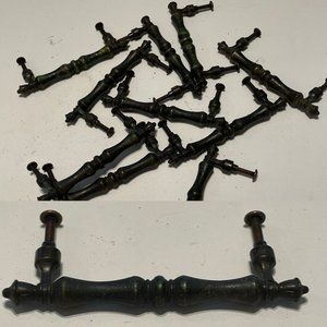 1- Vtg 60s 3.5” Canada CR 1960 Brass Drawer Pull Handle Patina Mcm Restoration